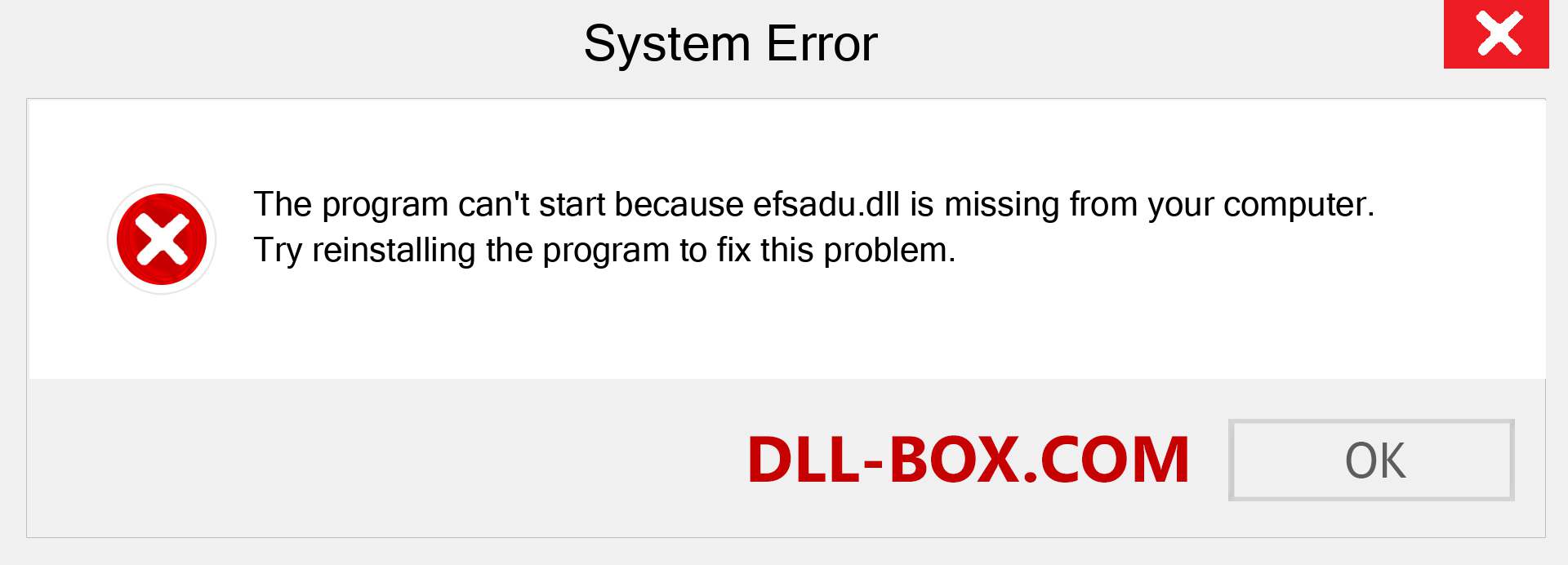  efsadu.dll file is missing?. Download for Windows 7, 8, 10 - Fix  efsadu dll Missing Error on Windows, photos, images